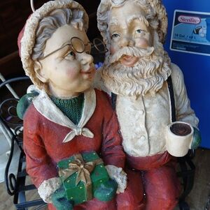 Holiday Santa and Mrs. Claus Figurine Set